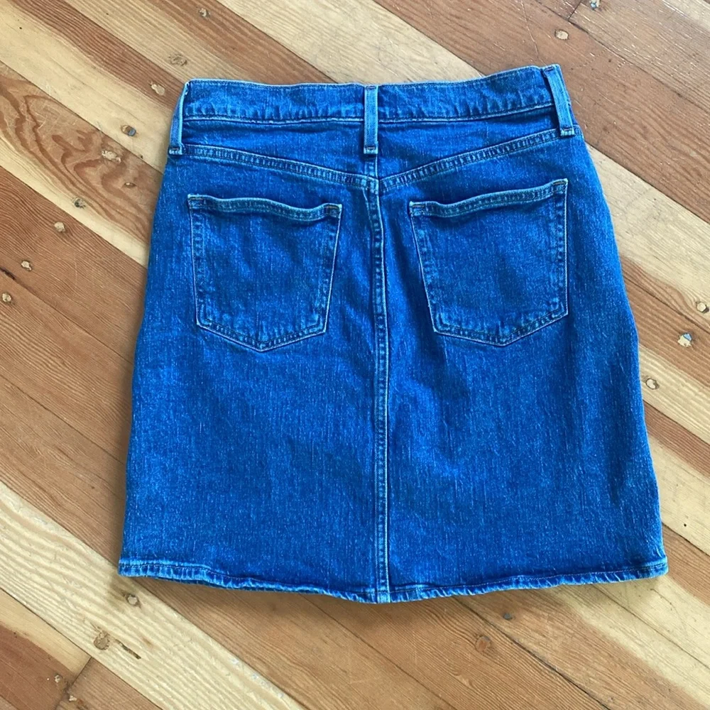 J. Crew Classic Blue‎ Denim Button Fly Skirt 27